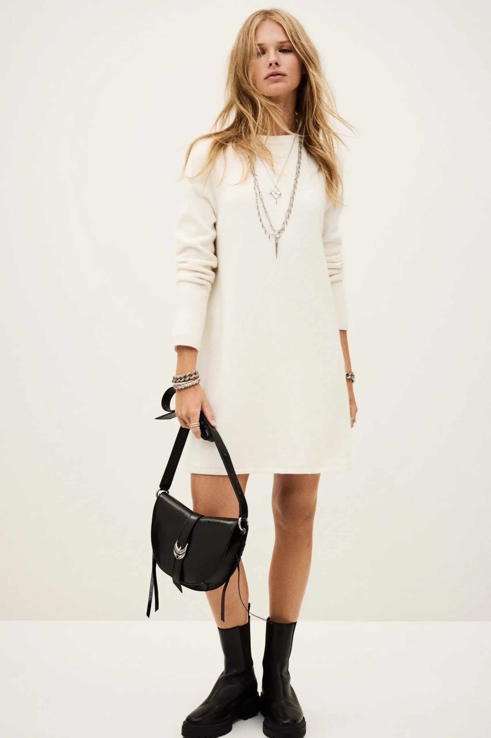 ATES robe pull maille