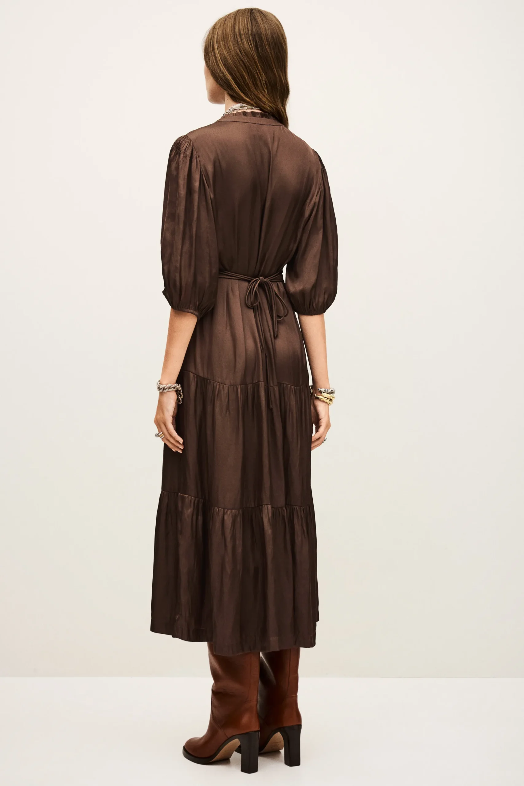CLELI robe courte froncée