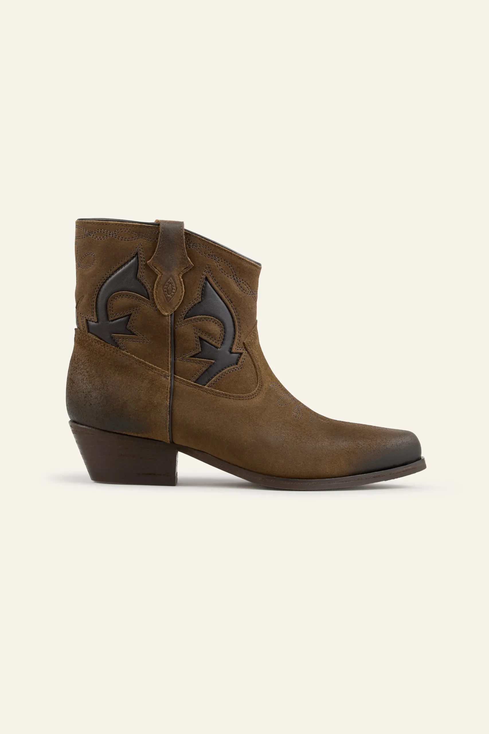 CURTIS bottines santiags daim