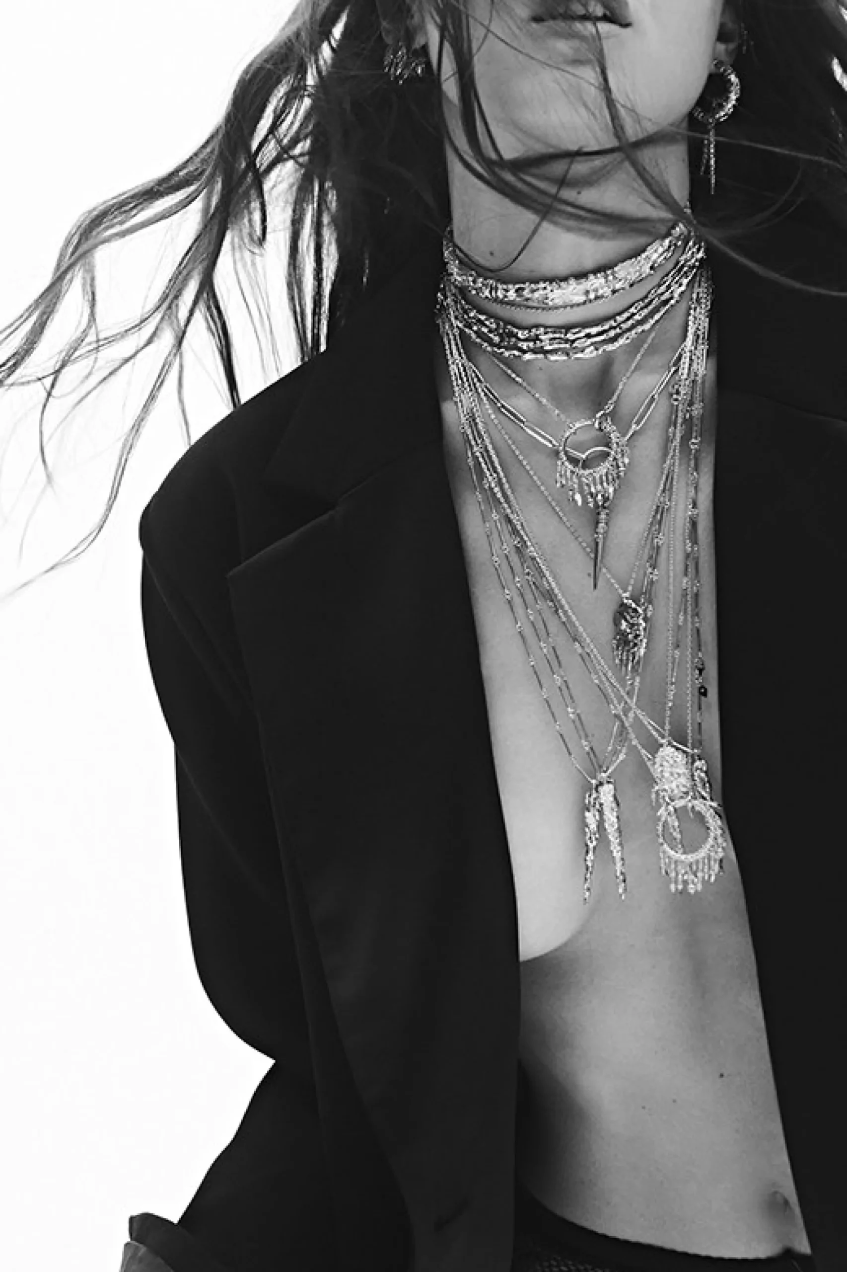 LINA collier long anneau